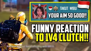 RANDOM INDONESIAN TEAMMATE CALLED MY AIM INSANE AFTER 1V4!! | PUBG Mobile