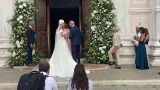 Matrimonio di Federica Pellegrini, ecco l'arrivo della sposa a San Zaccaria