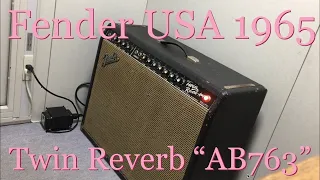 Fender USA 1965 Twin Reverb Amp “AB763” Black Face