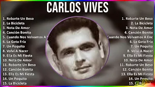 Carlos Vives 2024 MIX Grandes Exitos - Robarte Un Beso, La Bicicleta, Nota De Amor, Canción Bonita