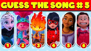 Guess The Disney Song #5 |TROLLS 3 BAND TOGETHER, Elemental, Wish, Sing 2,Ladybug,Hotel Transylvania