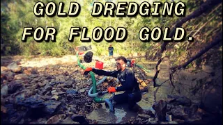 GOLD DREDGING FOR FLOOD GOLD WITH A 3' HYDRO FORCE NOZZLE!!!!!