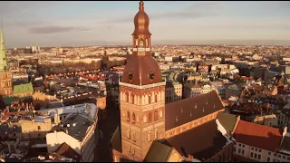 Aerial Views of Riga Cathedral