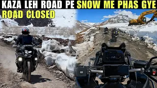 KAZA-LEH Road Se wapas Aana Pad Gya Black Ice ki Wajah Se | Dhankar Monastery | Spiti Bike Ride