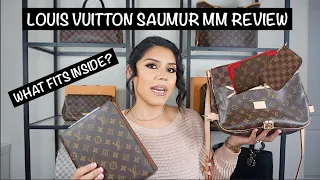 LOUIS VUITTON SAUMUR 30 / MM REVIEW | WHAT FITS INSIDE?