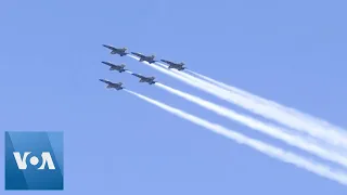 Blue Angels Fly Over New York City to Honor Coronavirus Health Workers