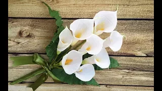 ABC TV | How To Make Calla Lily Paper Bouquet Flower From Crepe Paper - Craft Tutorial