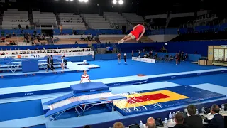 ZALOMIN Mikhail (RUS) M - 2019 Trampoline Worlds, Tokyo (JPN) - Qualification Double Mini R1