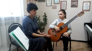 открытый урок на тему: "Начальный этап обучения игры на гитаре" Мельниковой М.П.