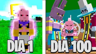 SOBREVIVI 100 DIAS NO DRAGON BLOCK C COMO MAJIN BUU no MINECRAFT!