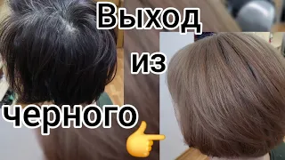 ✅️Выход из черного в светлый😮. Без кислотной смывки.🤔🤔🤔