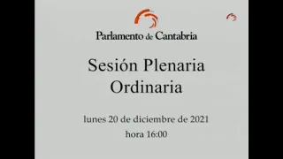Sesión Plenaria Ordinaria del 20 de diciembre de 2021.