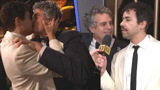 Mark Ruffalo and Ramy Youssef Explain Their Golden Globes KISS (Exclusive)