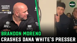 Brandon Moreno crashes Dana White's UFC 263 Post-Fight Press Conference