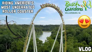 Riding America’s MOST UNDERRATED Roller Coaster!! Busch Gardens Williamsburg | VLOG [8/16/23]