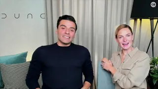 rebecca ferguson and oscar isaac being a chaotic duo