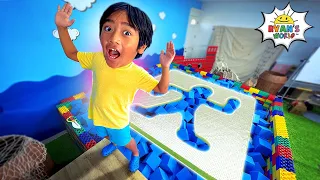 Ryan jumping through impossible shapes challenge!