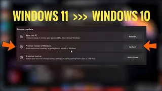 De la Windows 11 înapoi la Windows 10