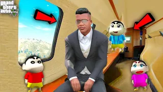 Shinchan & Franklin Spending 24 Hours in SKY With Plane in GTA 5 ! JSS GAMER