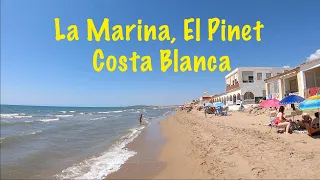 La Marina, Playa de El Pinet, Alicante, Costa Blanca, Spain. Beach Walking Tour 13-07-21 🇪🇸