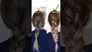 Fake a French braid. If you don't know how to braid SAVE this hack! #hairstyles #hairtutorial