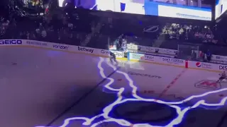 Lightning warming up vs NY Islanders June 25 Semifinal Game 7