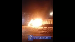 В Балхаше сгорела машина