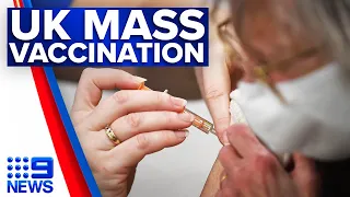 UK opens mass vaccination sites at convention centres and sports stadiums | 9 News Australia