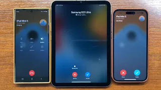 Samsung S23 Ultra vs iPhone 14 Pro Max Zangi App Outgoing Calls to iPad Mini 6. Who's First?