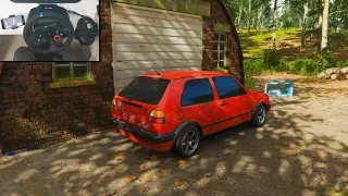 Rebuilding An Abandoned Volkswagen Golf GTI 16V MK2 - Forza Horizon 4 Logitech G29 Gameplay