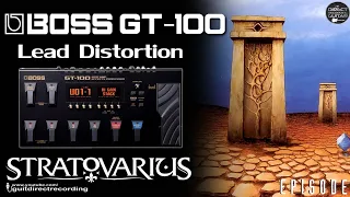 BOSS GT 100 Distortion Stratovarius inspired Lead Guitar Tone