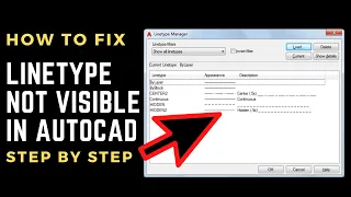 How to fix Linetype not visible In AutoCAD-Step BY Step