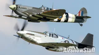 Mustang vs. Spitfire Aerobatics - EAA AirVenture Oshkosh 2019