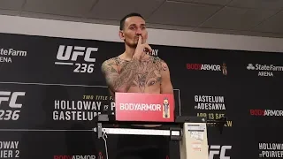 Max Holloway hits 155-pounds easy at UFC 236