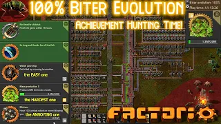 Obscure Achievement Hunting // Factorio ALL ACHIEVEMENTS but I started with 100% Biter Evolution #5