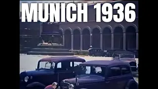 Munich 1936 in color [4K] - Old videos colored