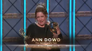 Ann Dowd wins Emmy for Outstanding Supporting Actress in a Drama Series (The Handmaid's Tale)