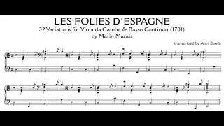 Marin Marais - Folies D'Espagne, 32 Variations on La Folia. {w/ score.}