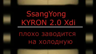 Плохой запуск на холодную SsangYong KYRON