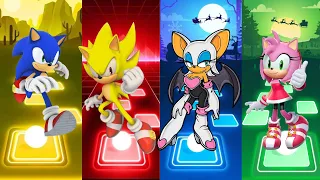 Sonic vs Super Sonic vs Rouge the bat vs Amy Tiles Hop EDM RUSH!