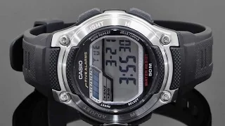 Casio W-212H-1A видео обзор настройка