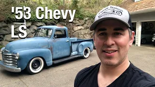 LS Swap 1953 Chevy 3100 Patina Farm Truck Driving Review