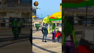 SHE HULK NE 4 GOLGAPPE K LIYE HULK KO DIYA DOKHA #shorts #gta5