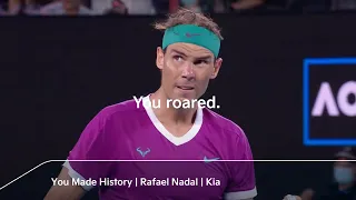 Rafael Nadal | You Made History | Kia