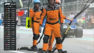 F1 commentators losing it over last lap Pitlane drama....