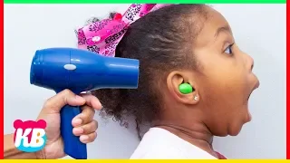 M&M's Stuck in Kyraboo's Ear | Kamdenboy to the Rescue Pretend Play