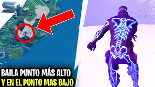 BAILA EN EL PUNTO MAS ALTO Y EL MAS BAJO DEL MAPA