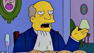 Steamed Hams but Superintendent Chalmers brings his own hamburgers