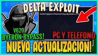 ROBLOX DELTA X EXPLOIT / HACK ACTUALIZADO! V620 | BYFRON BYPASS | PARA PC Y CELULAR | INDETECTABLE