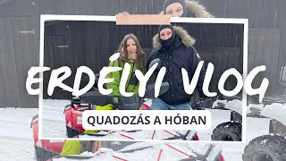 ITT A PÁLINKA ALAP | ERDÉLYI VLOG | QUADOZÁS A HÓBAN | Medvebarlang vendégház